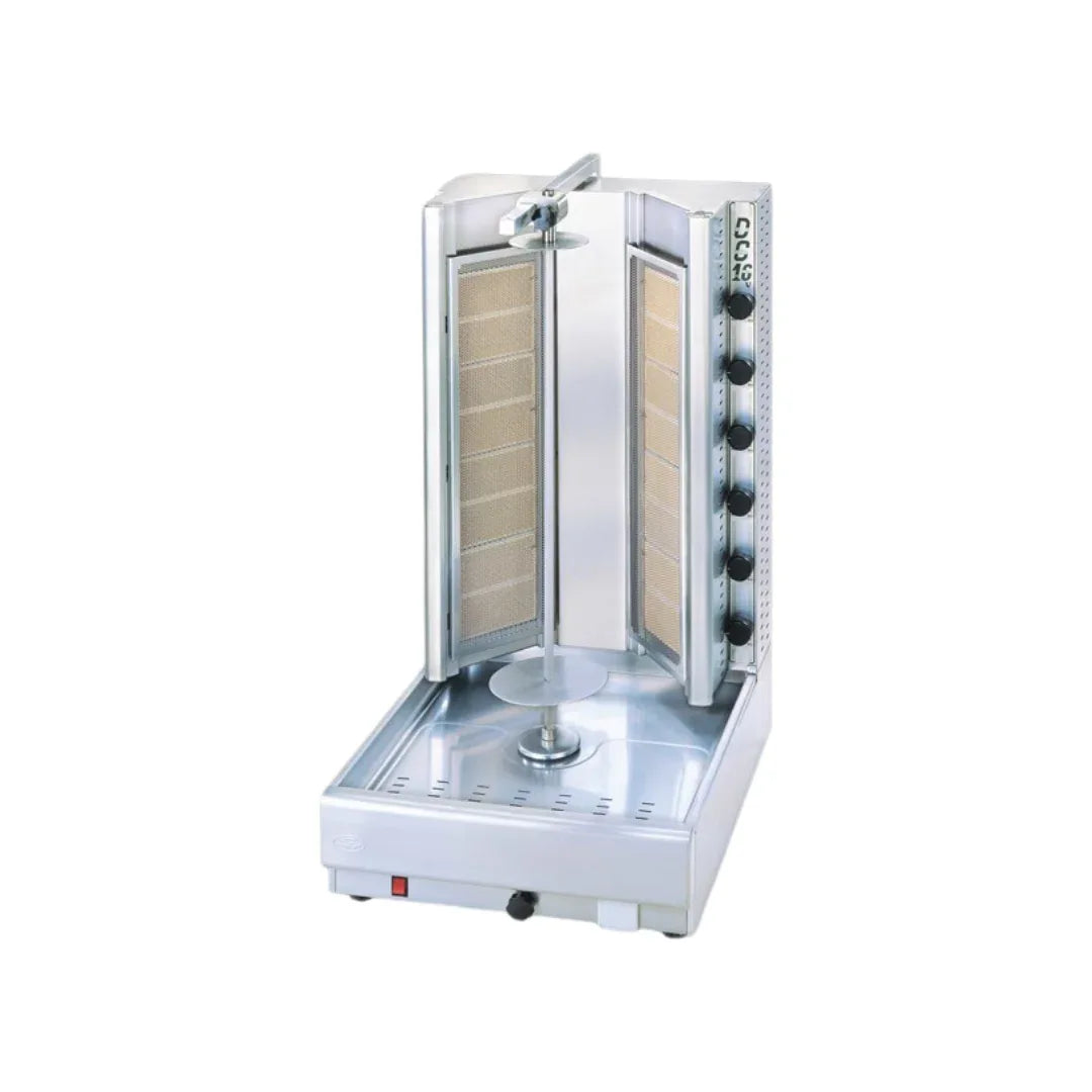 Machine à kebab gaz 18 zones 530x720x1000mm 28kW - VISVARDIS - Machine à kebab gaz