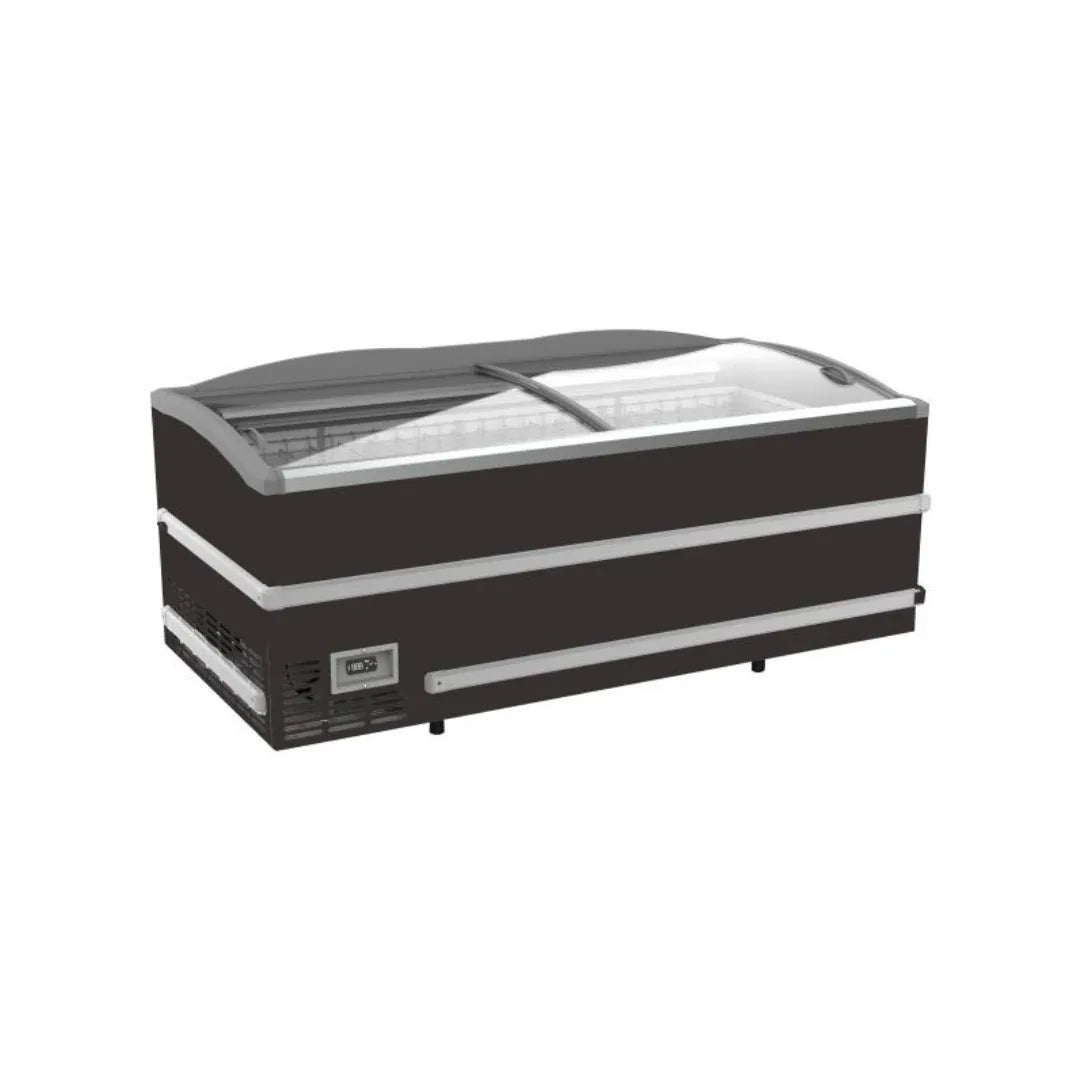 Congélateur bahut noir pour supermarché - 2 portes coulissantes vitrées 988L COMBISTEEL 7072.0010 vue 1 - Usine CHR