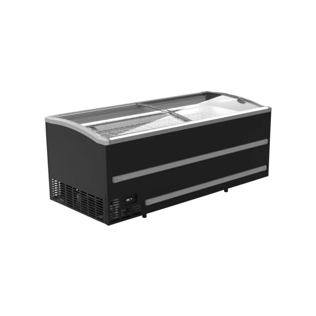 Congélateur bahut noir pour supermarché - 2 portes coulissantes vitrées 1372L COMBISTEEL 7072.0115 vue 1 - Usine CHR