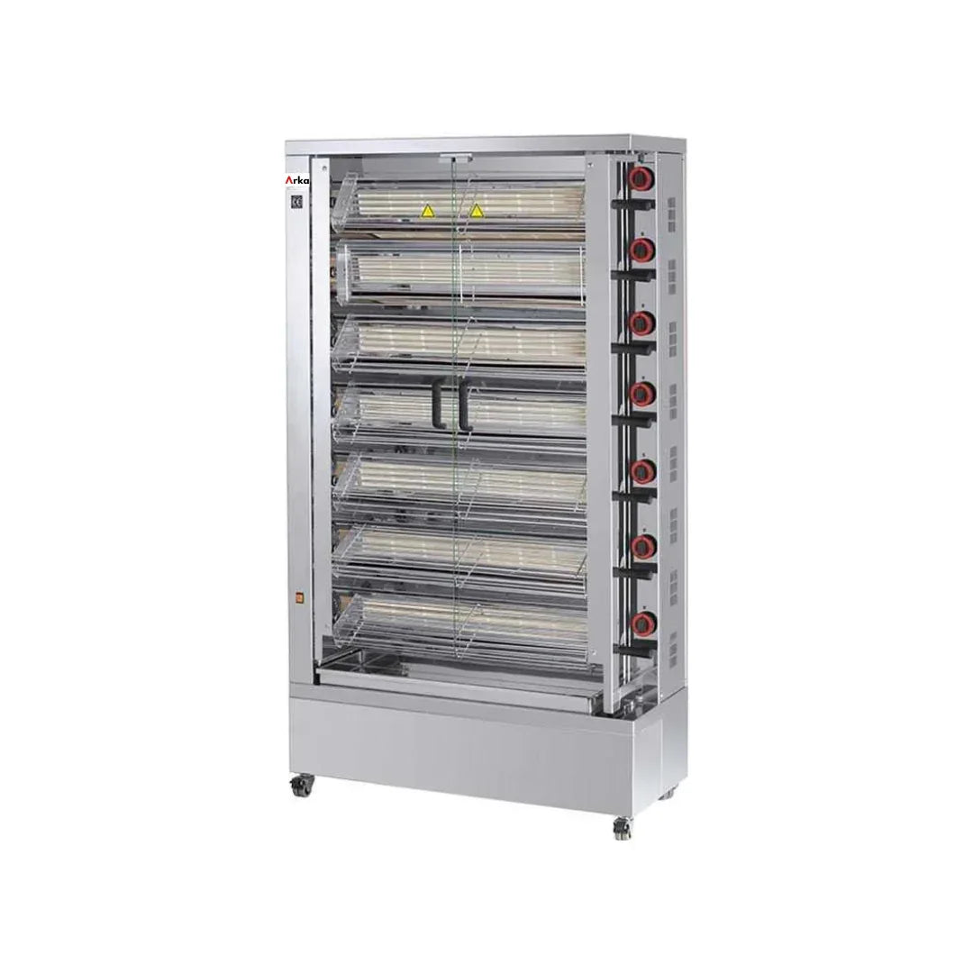 Rôtissoire à gaz 7 grilles sur roulettes FECA R735-G vue 1 - Usine CHR