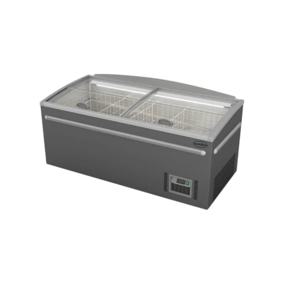 Congélateur bahut gris pour supermarché - 2 portes coulissantes vitrées 630L COMBISTEEL 7455.2660 vue 1 - Usine CHR
