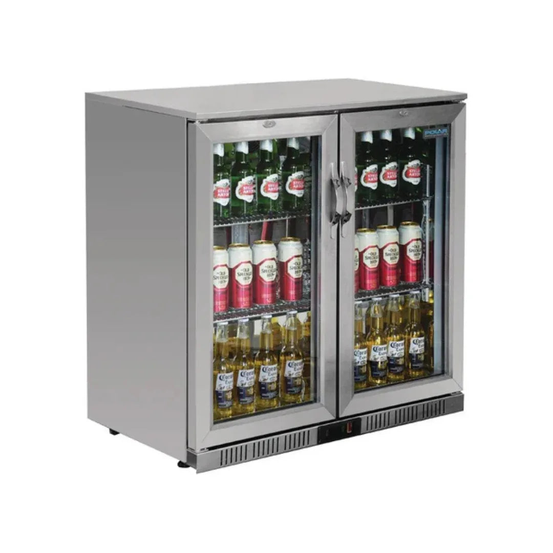 Arrière bar 2 portes vitrées inox - 210L COMBISTEEL AR2PX vue 1 - Usine CHR