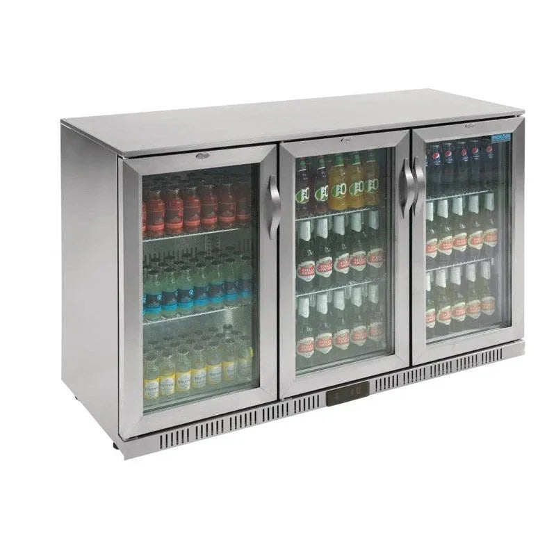 Arrière bar 3 portes vitrées inox - 330L COMBISTEEL AR3PX vue 1 - Usine CHR