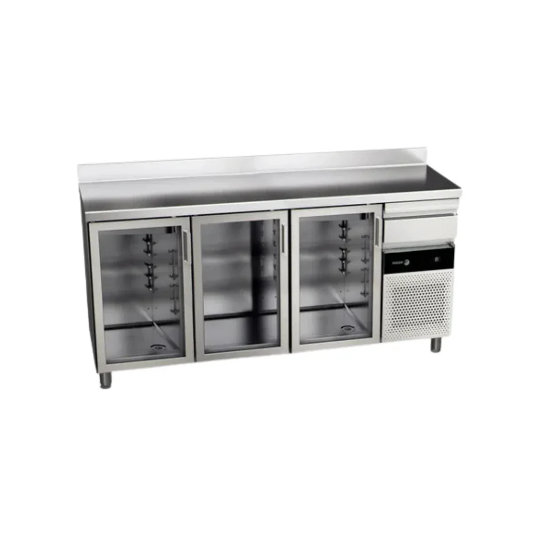 Arrière-bar réfrigérée FAGOR 3 portes vitrées - gamme 600 - 551L CBCP-3S GD vue 1 - Usine CHR