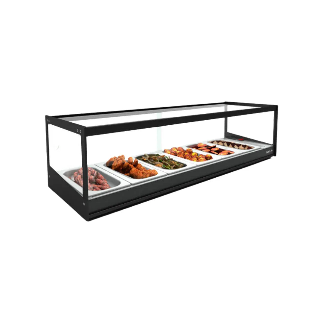 Vitrine chaude bain marie TAPAS à poser 4 GN 1/3- 840 - SAYL - Vitrine Sushi & Tapas
