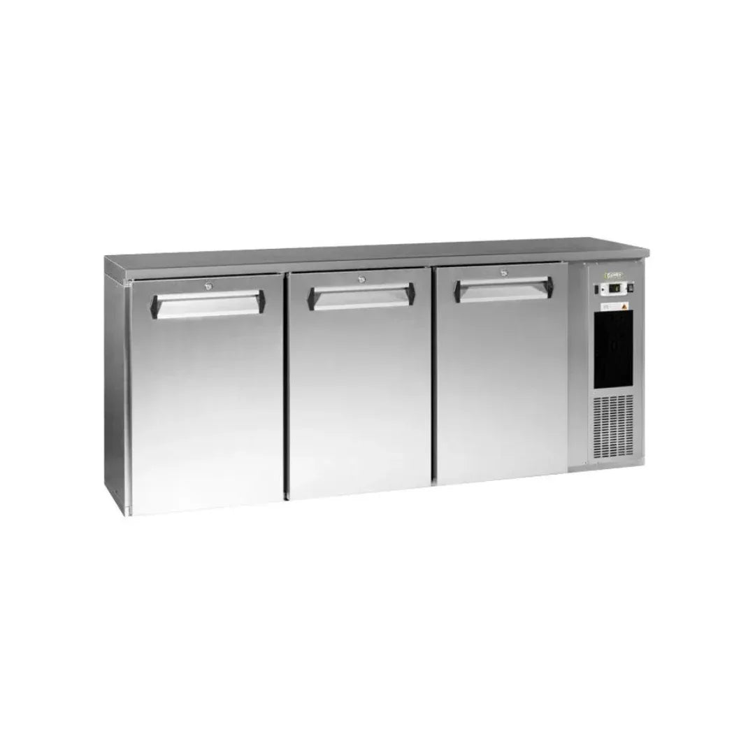 Arrière-bar 3 portes pleines inox GAMKO E3/222MUCS vue 1 - Usine CHR
