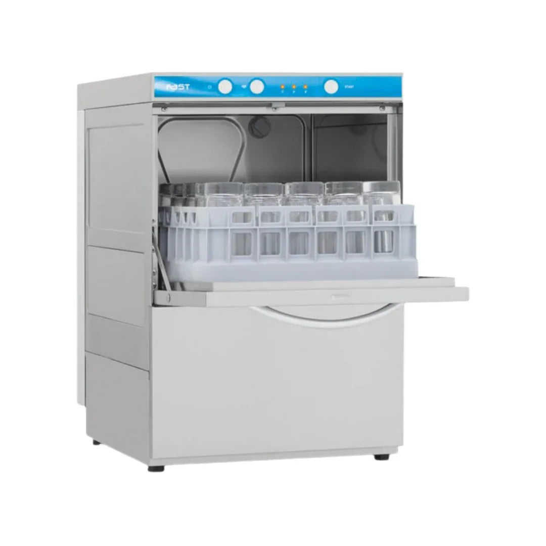 Lave verres FAST - panier 390x390mm - Passage : 320mm - avec adoucisseur - ELETTROBAR - Lave-verre professionnel