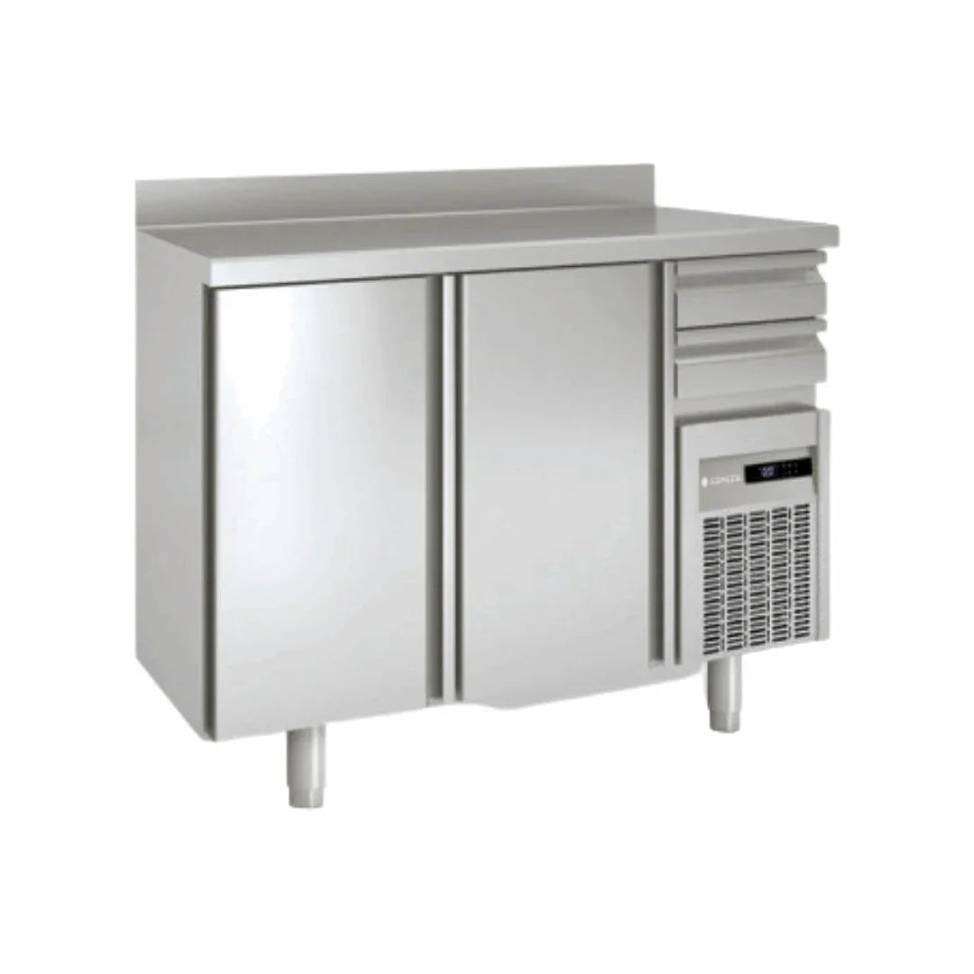Arrière bar en inox 2 portes pleines battantes +2/+8°C gamme TOP - 1495x600x850mm - CORECO - Arrière-bar réfrigéré