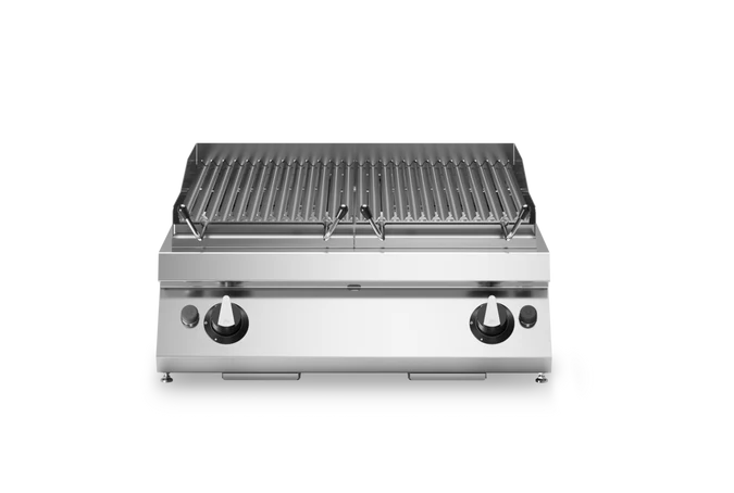 Grill à pierre de lave 2 zones à gaz à poser - 15 kW Gaz - 800x730x280mm MODULAR R70/80GRLI/T vue 1 - Usine CHR