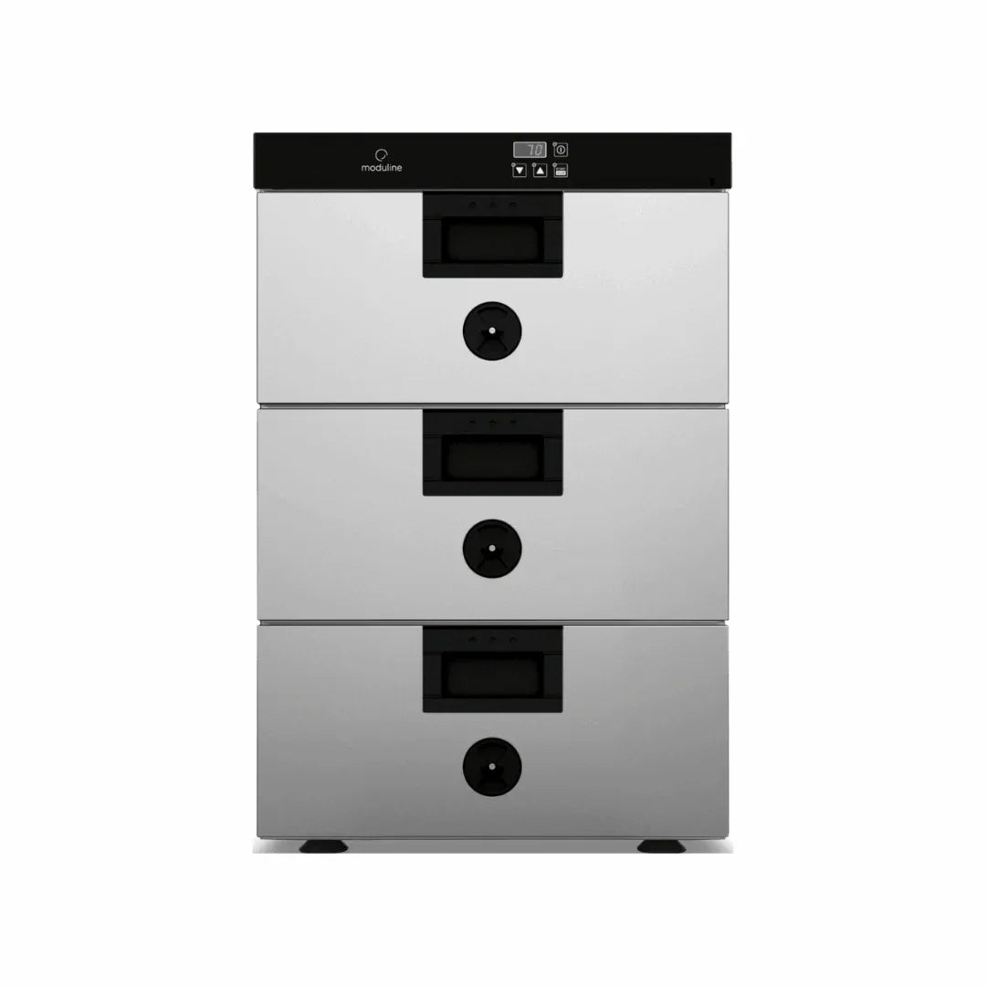Armoire de maintien en température 3 tiroirs +30/+120°C - Capacité : 1 GN 1/1 150mm - 450x660x730mm MODULINE vue 1 - Usine