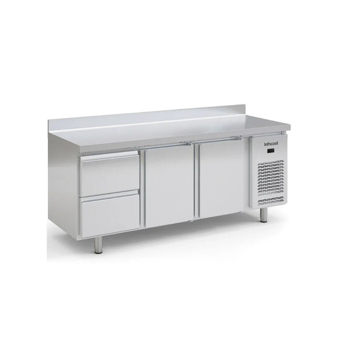 Table réfrigérée positive avec dosseret 3 portes -2/+8°C - 465L INFRICO IM703P vue 1 - Usine CHR