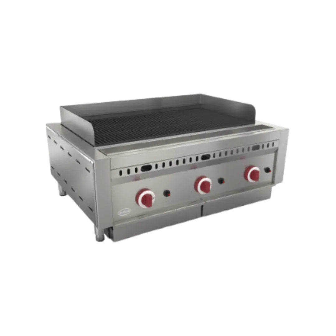 Grillade charcoal gaz à poser 3 zones - Puissance : 27 kW - MIRROR - Grillade & Charcoal