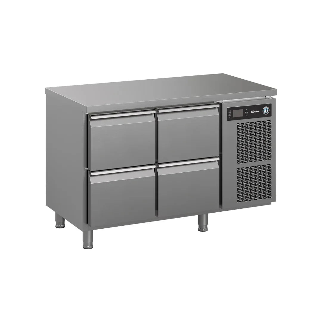 Table réfrigérée positive 4 tiroirs -2/+8°C - Capacité : 300 litres - 1310x700x880mm - HOSHIZAKI - Table réfrigérée positive