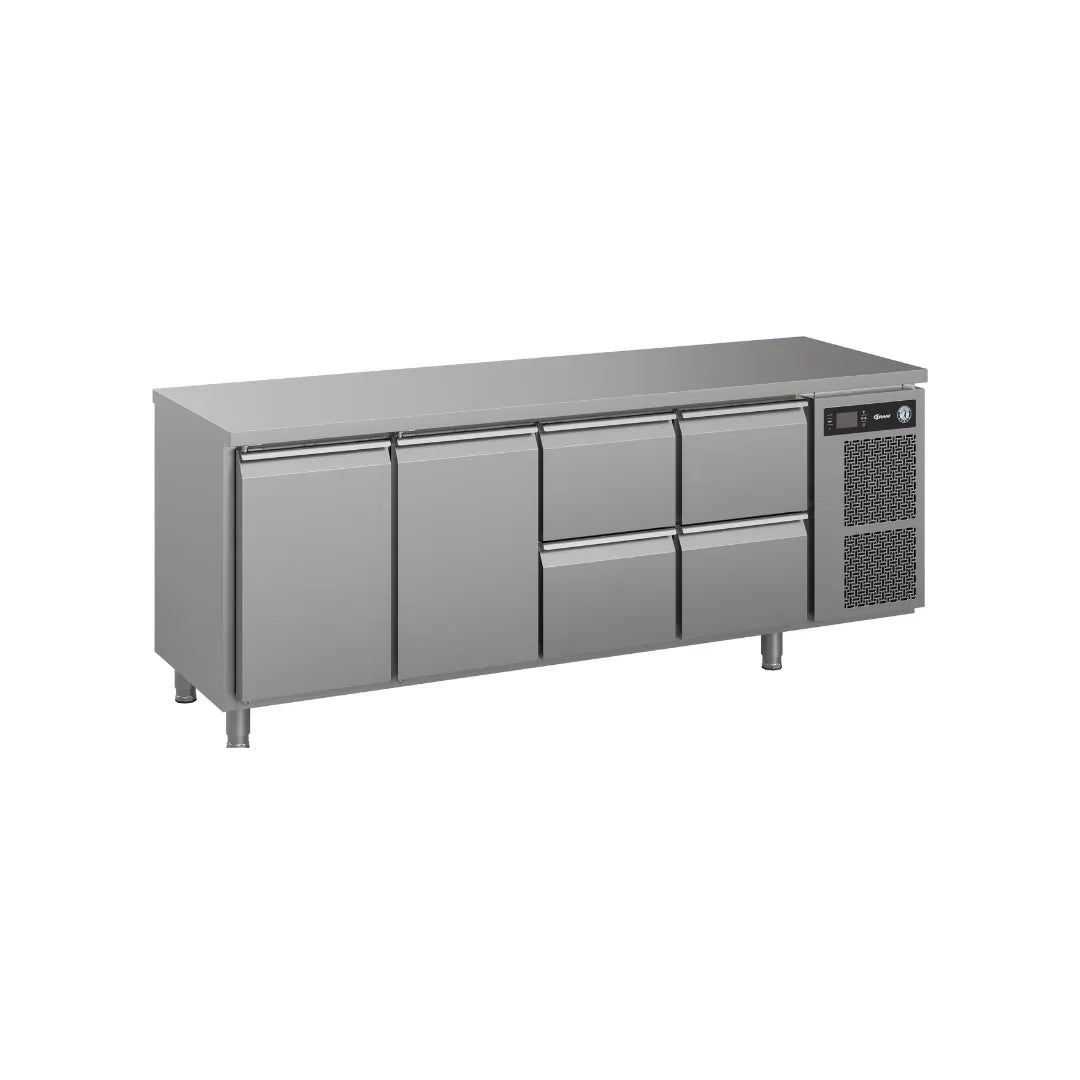 Table réfrigérée positive 2 portes + 4 tiroirs -2/+8°C - 625L HOSHIZAKI K 4 A DL DL 2D 2D L E vue 1 - Usine CHR