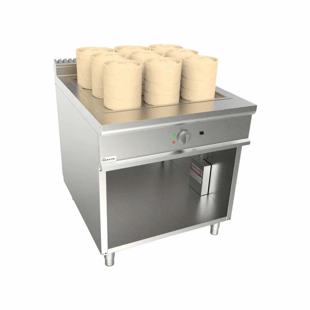 Cuiseur Vapeur pour Dim Sum électrique sur meuble ouvert GN 2/1+2x1/3 78L - CASTA - Cuiseur à vapeur pour Dim Sum
