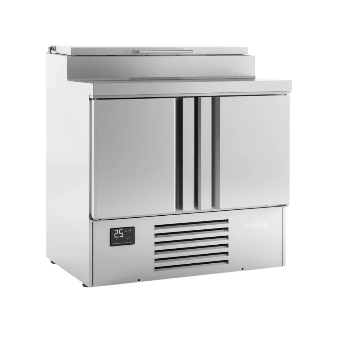 Saladette réfrigérée positive 0/+6°C 2 portes 978x700x885mm - INFRICO - Meuble saladette