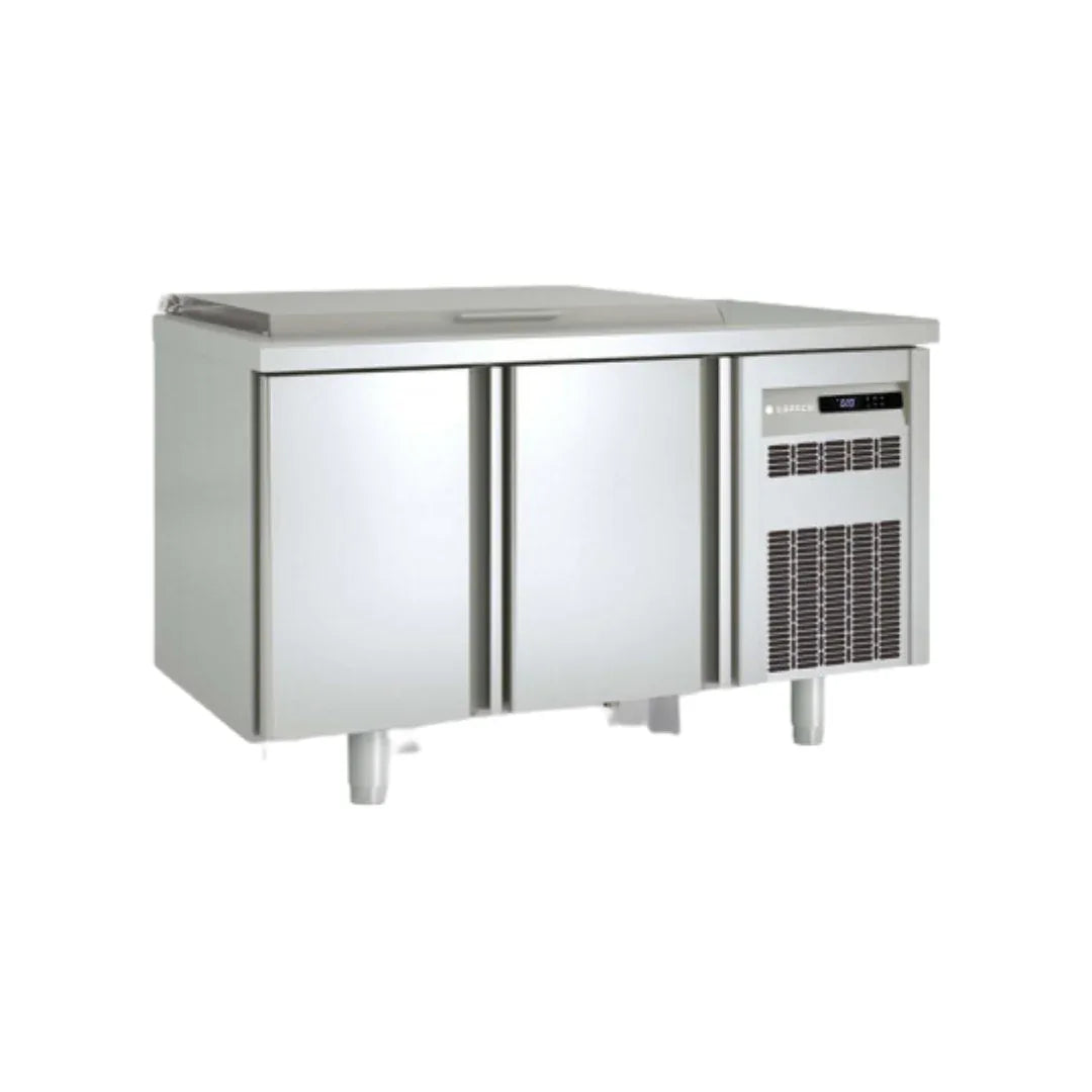 Meuble de préparation GN 1/1 refrigérée positive 0/+8°C gamme TOP - 2 portes CORECO MFE-150 vue 1 - Usine CHR