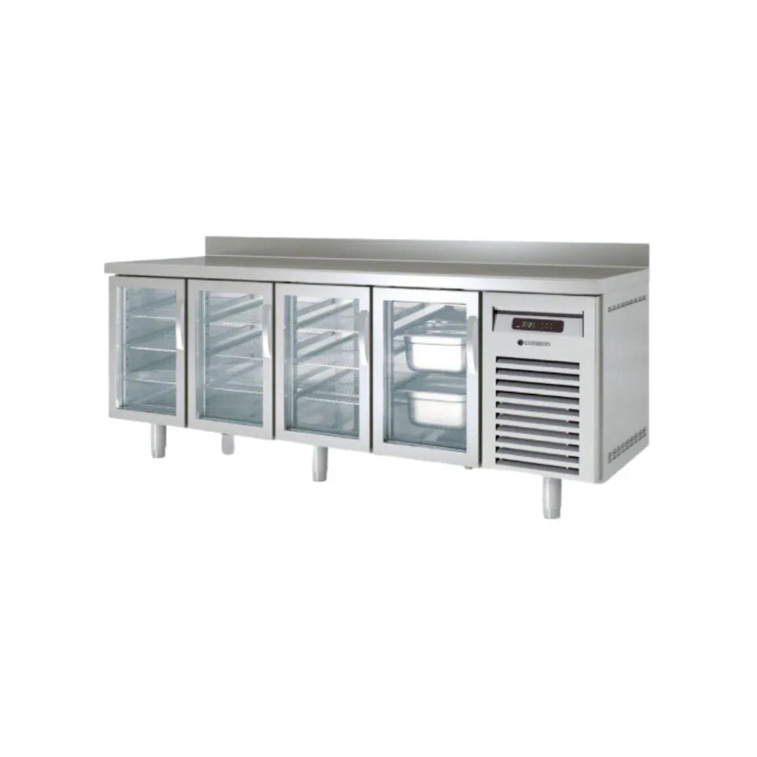 Meuble GN 1/1 réfrigérée positive gamme TOP - 4 portes vitrées CORECO MRGV-250 vue 1 - Usine CHR