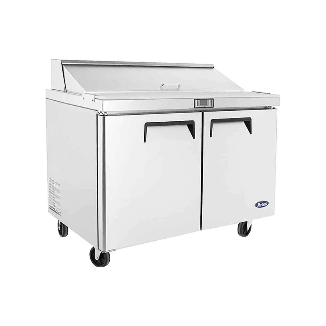 Saladette réfrigérée positive 2 portes 490L -16GN 1/6 - ATOSA - Meuble saladette
