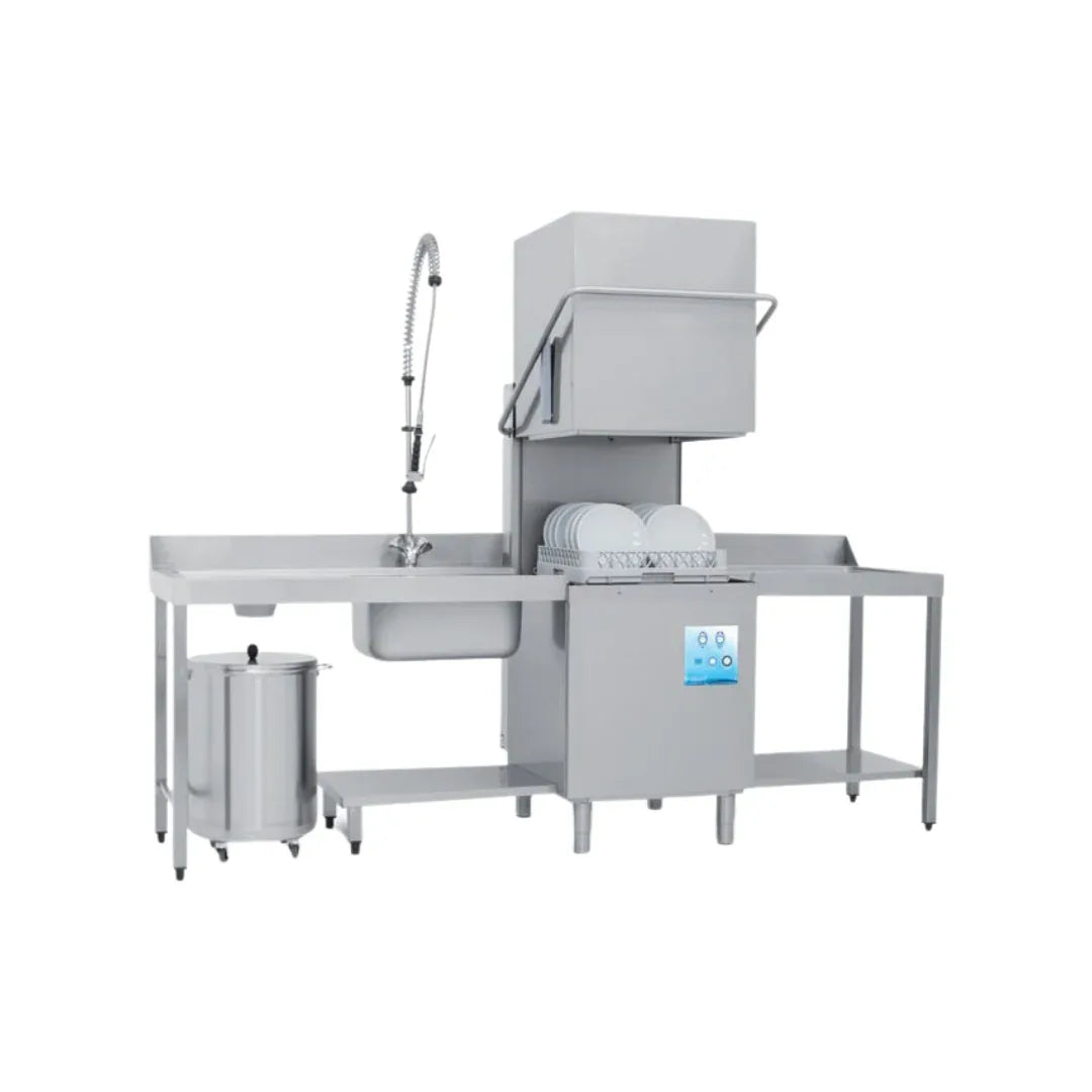 Lave vaisselle à capot PLUVIA - Panier 500x500mm - Passage : 450mm - Triphasé 400V - ELETTROBAR - Lave-vaisselle à capot