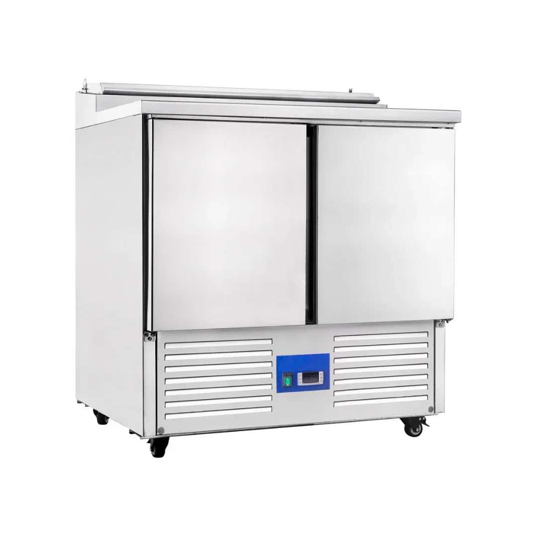 Saladette réfrigérée positive 2 portes 900x700x1025mm - ARKA - Meuble saladette