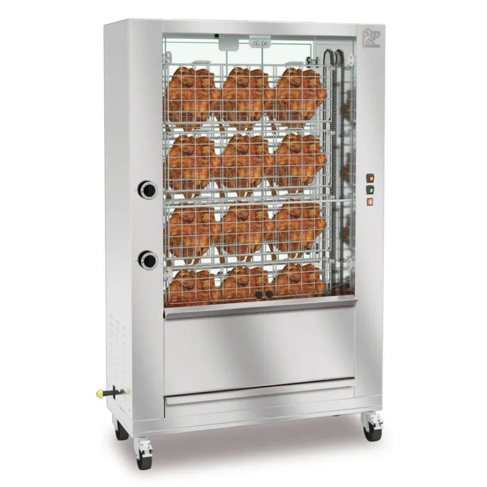 Rôtissoire BRASILIA G ROTISOLE - Capacité : 27 poulets - 15 kW GAZ - ROTISOL - Rôtissoire à gaz