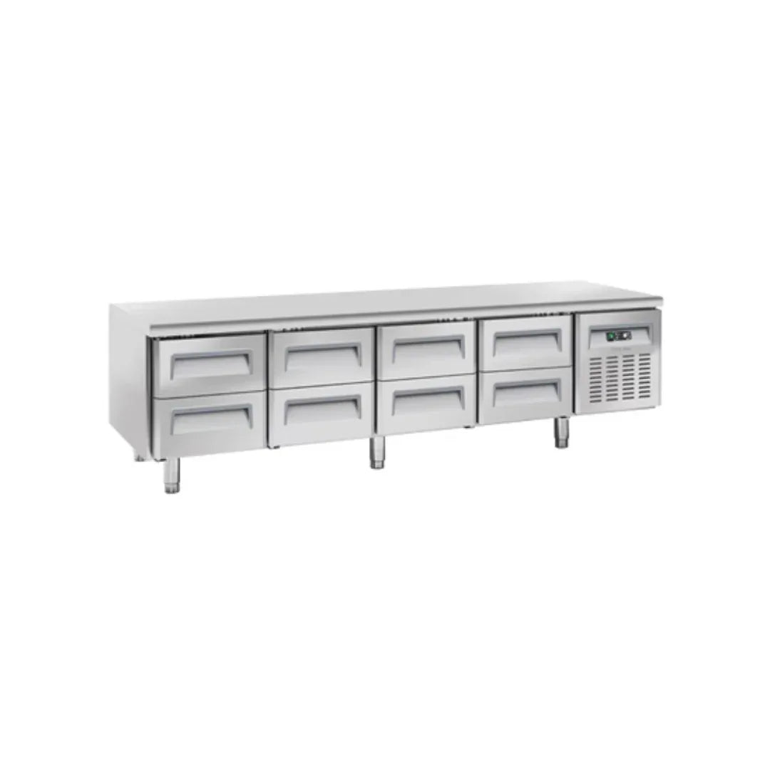 Soubassement réfrigéré positif 8 tiroirs COOLHEAD SB8T vue 1 - Usine CHR