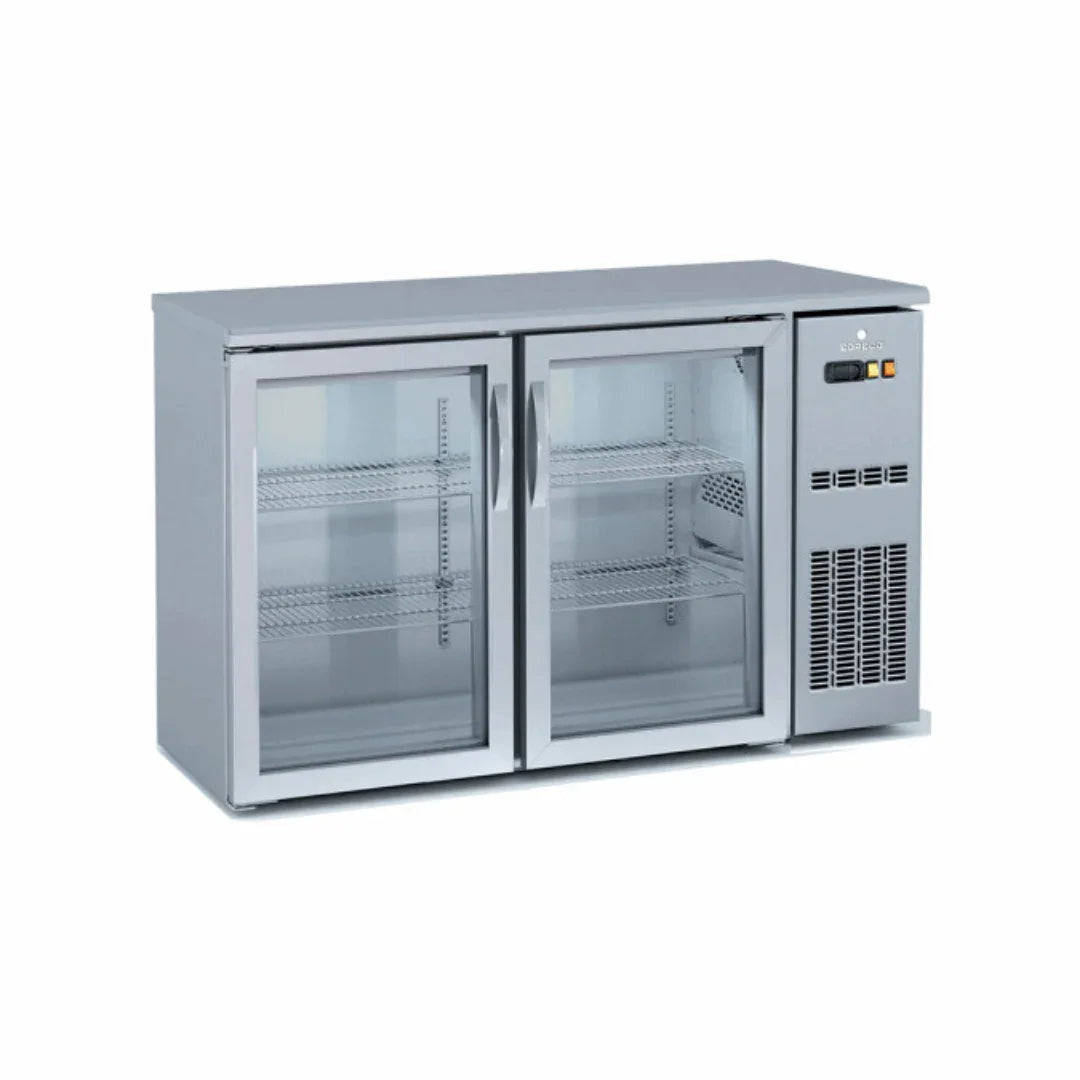 Arrière bar en inox 2 portes vitrées battantes +2/+8°C CORECO SBIE-150 vue 1 - Usine CHR