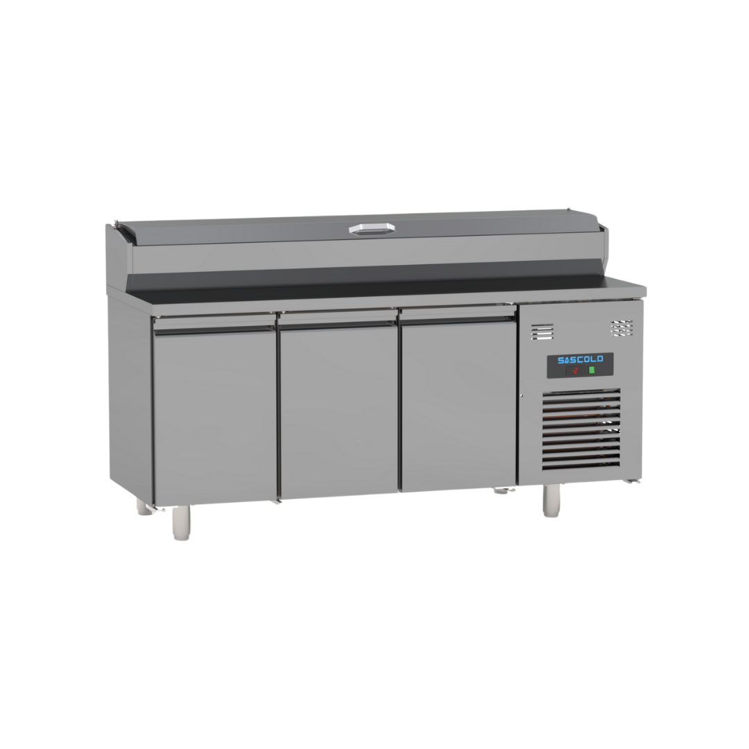 Saladette réfrigérée positive 3 portes SASCOLD SLD185 vue 1 - Usine CHR