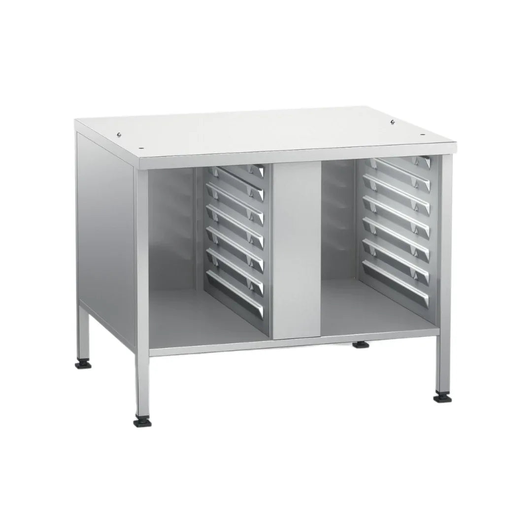 Soubassement II - 14 paires de rails de support - Parois latérales, dessus et arrière fermés - Hauteur 699mm - RATIONAL - opt