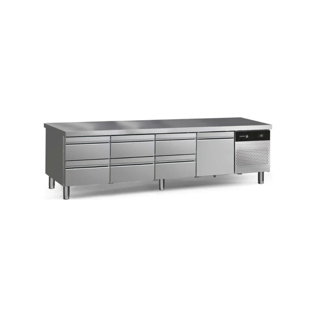 Soubassement réfrigéré positif FAGOR 7 tiroirs - 377L CCPB-4G T vue 1 - Usine CHR