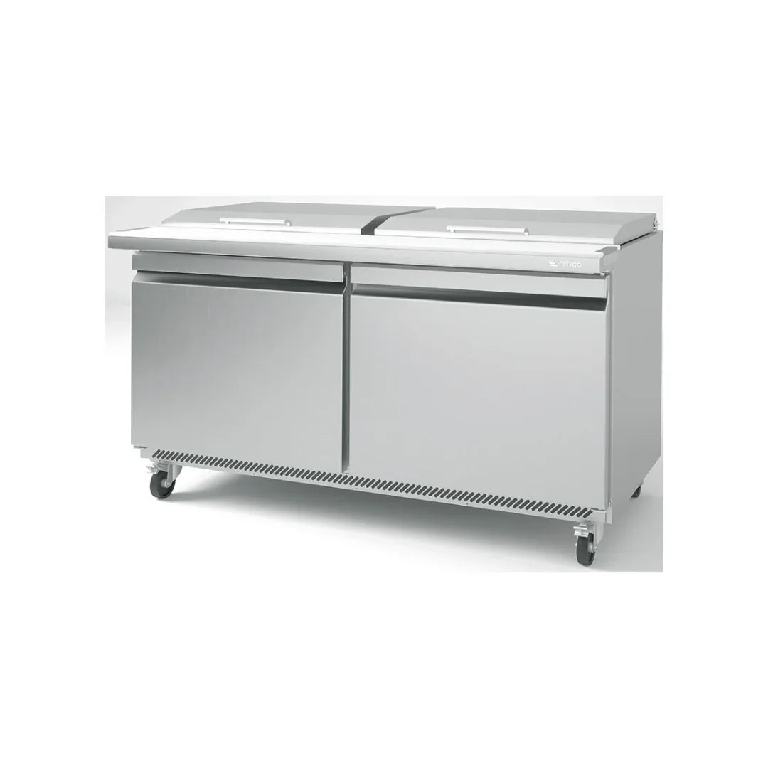Saladette réfrigérée positive 2 portes 0/+6°C - Capacité : 480 litres 24xGN 1/6 - 1533x866x1246mm - INFRICO - Meuble saladett