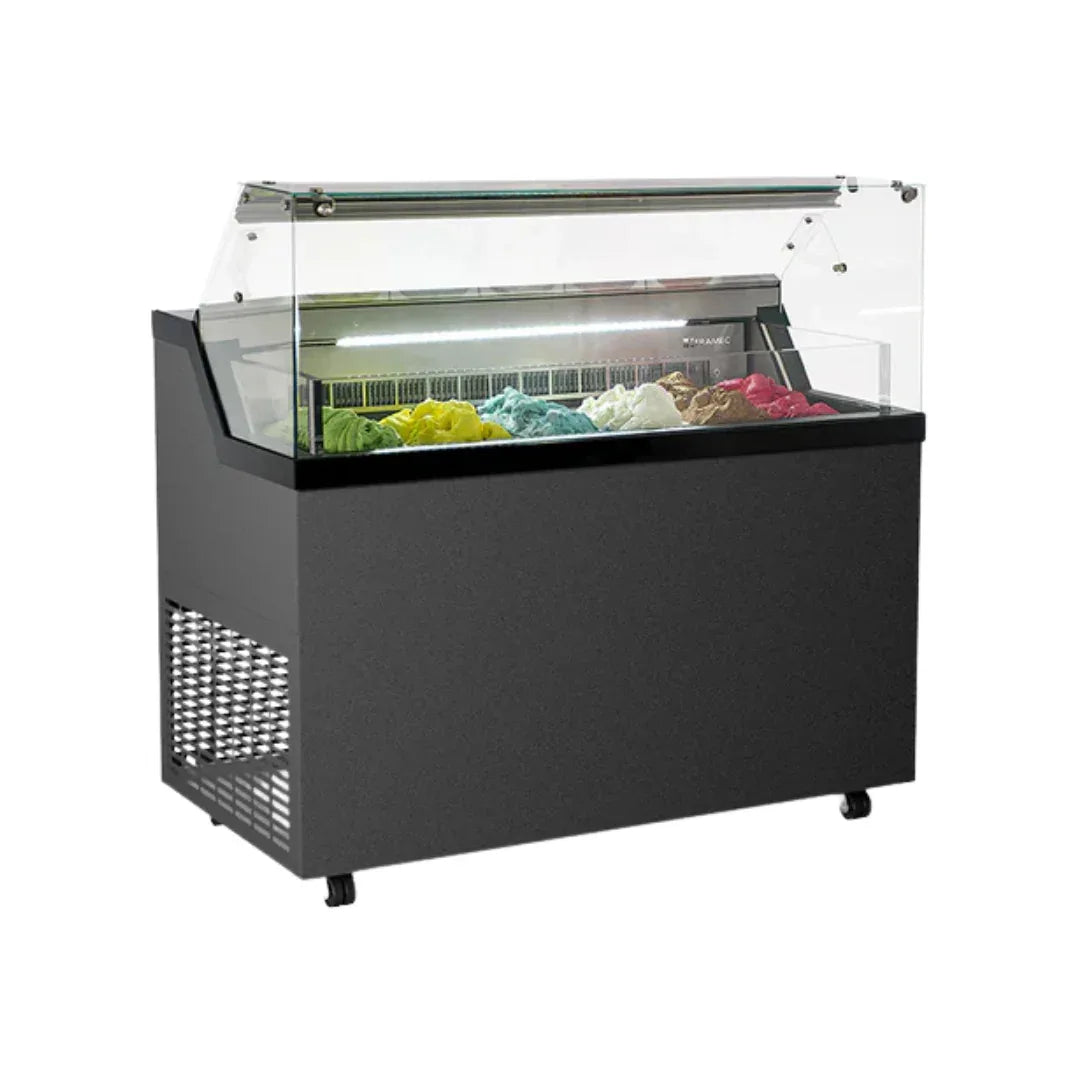 Vitrine à glace crème glacée avec réserve -5/-20°C - 6 bacs inox de 5L ARKA VCG6 vue 1 - Usine CHR