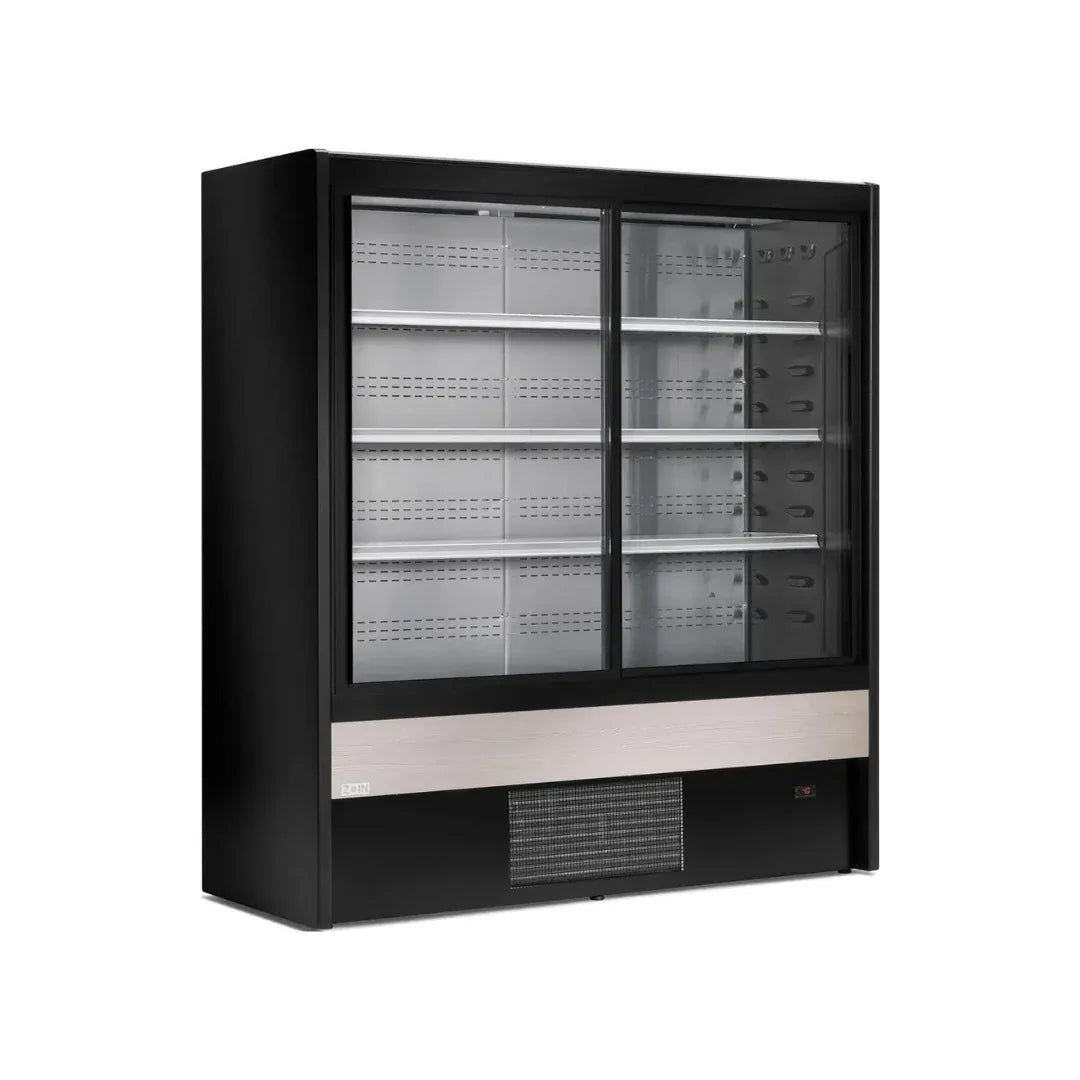 Vitrine murale réfrigérée portes coulissantes 4 niveaux 1200x710x2000mm +2/+8°C - CERVINO - ARKA - Vitrine réfrigérée murale