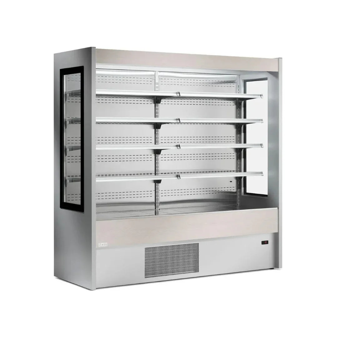 Vitrine murale réfrigérée ouverte 5 niveaux 700x750x2000mm +2/+8°C - CHAMONIX - ARKA - Vitrine réfrigérée murale