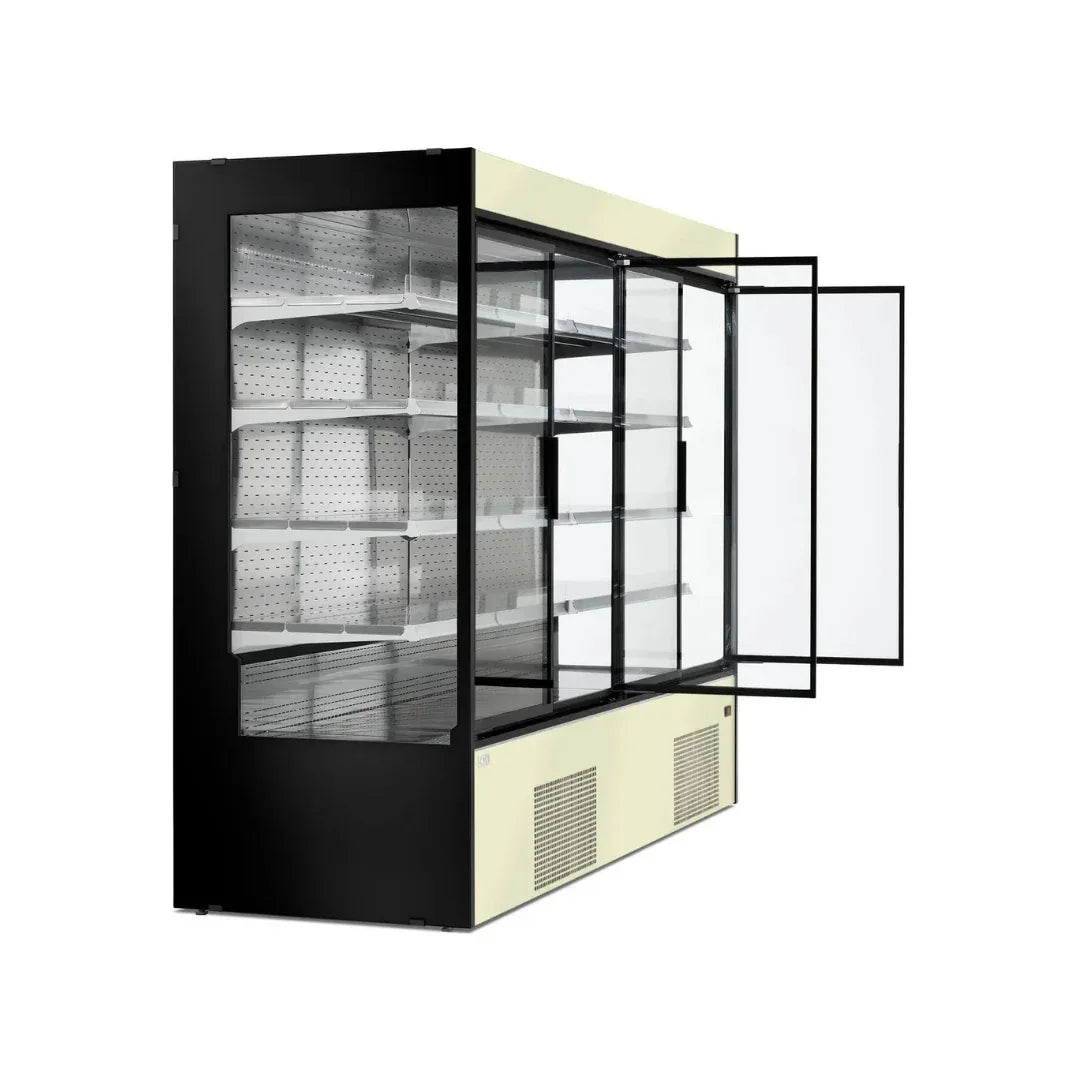 Vitrine murale réfrigérée portes coulissantes 5 niveaux 1955x820x2000mm +2/+8°C - MAUNA - ARKA - Vitrine réfrigérée murale