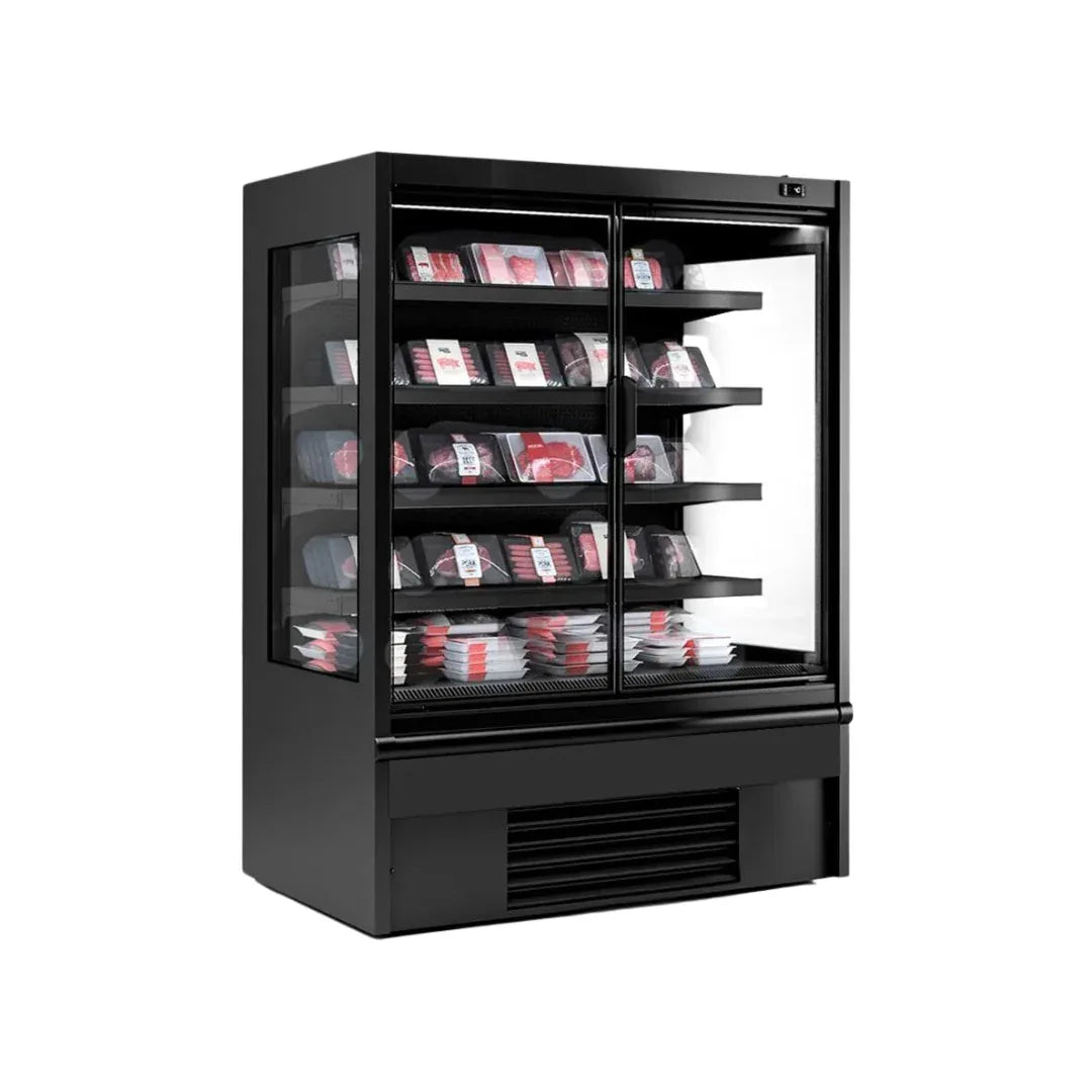 Vitrine murale réfrigérée 705x785x2000mm +2/+4°C 1 porte vitrée - 5 niveaux - INFRICO - Vitrine réfrigérée murale