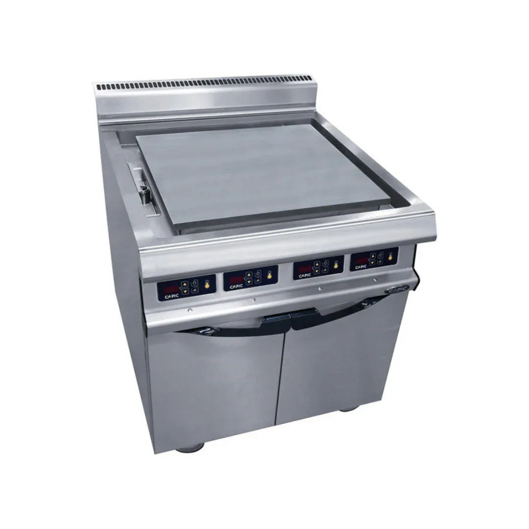 Plancha lisse inox électrique sur placard ouvert 6kW - CAPIC - Plancha électrique professionnelle