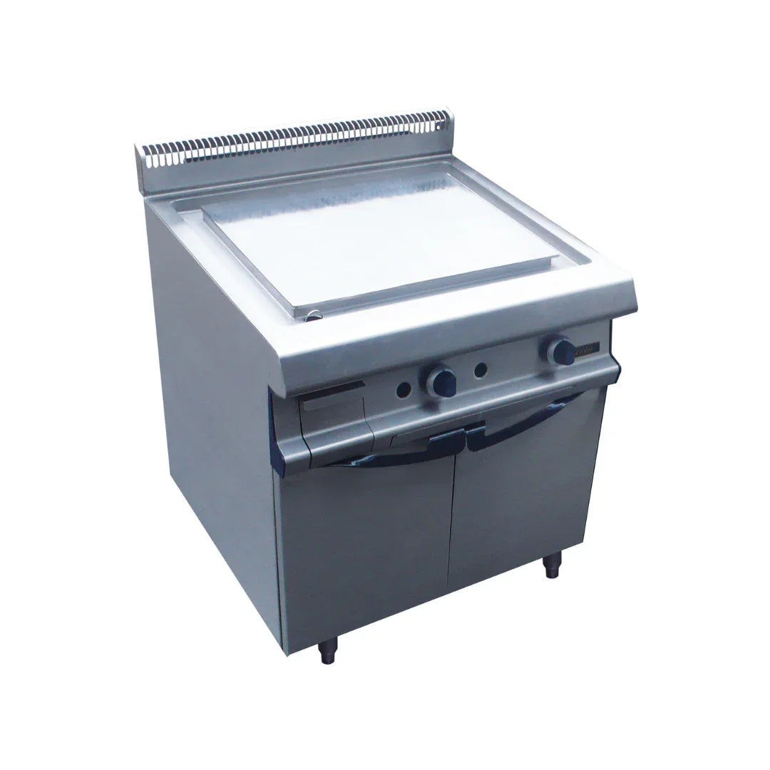 Plancha lisse inox gaz sur placard fermé 10kW CAPIC W381535 vue 1 - Usine CHR
