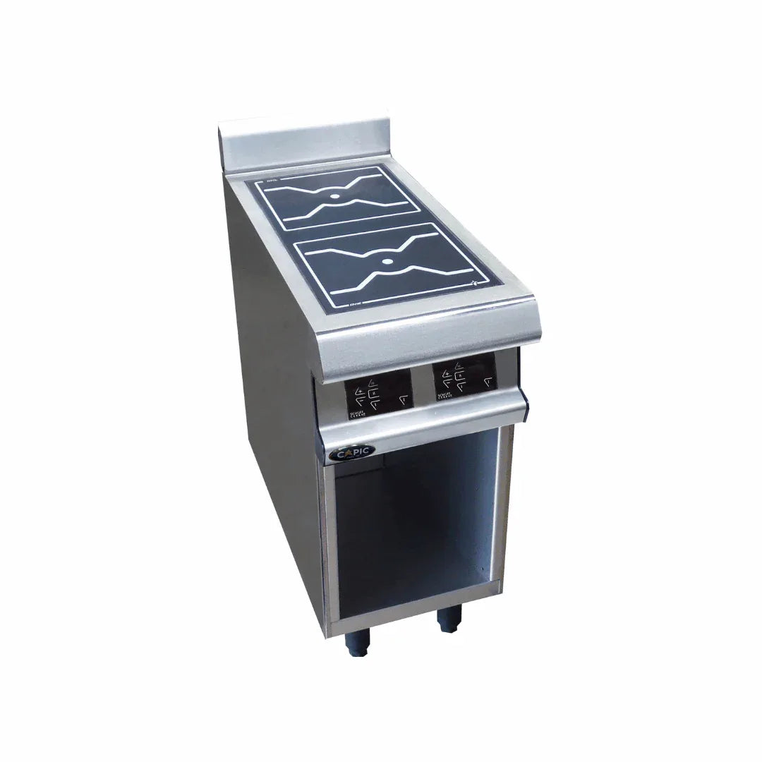 2 foyers inductions sur placard ouvert 10kW 400V - CAPIC - Plaque à induction professionnelle