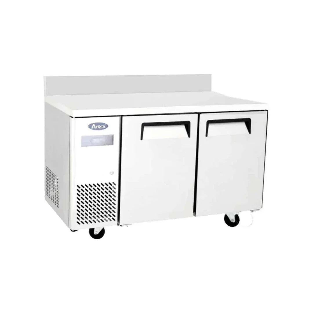 Table réfrigérée négative avec dosseret 2 portes 370L - ATOSA - Table réfrigérée négative