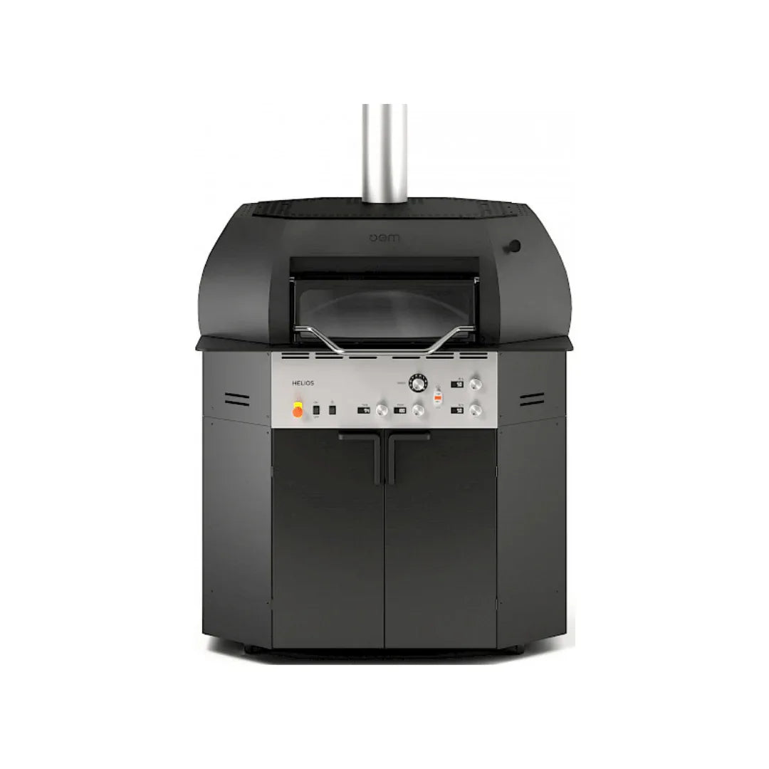 Four à pizza 1 niveau digitale HELIOS 104 - Base de cuisson rotative - 7 pizzas 30cm - Couleur Noir mat OEM vue 1 - Usine CHR