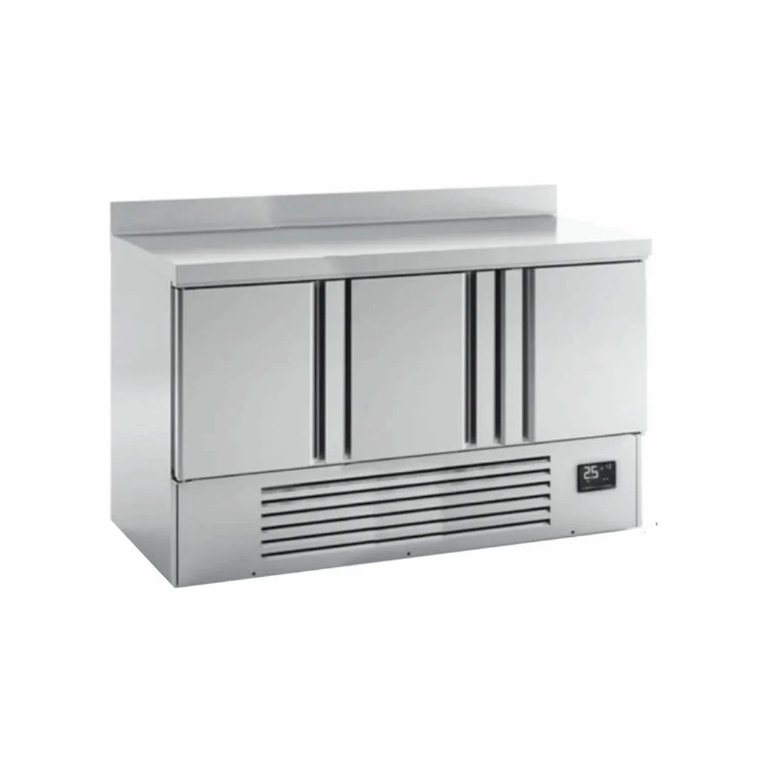 Desserte réfrigérée positive 0/+6°C 3 portes 1460x700x885mm - INFRICO - Table réfrigérée positive