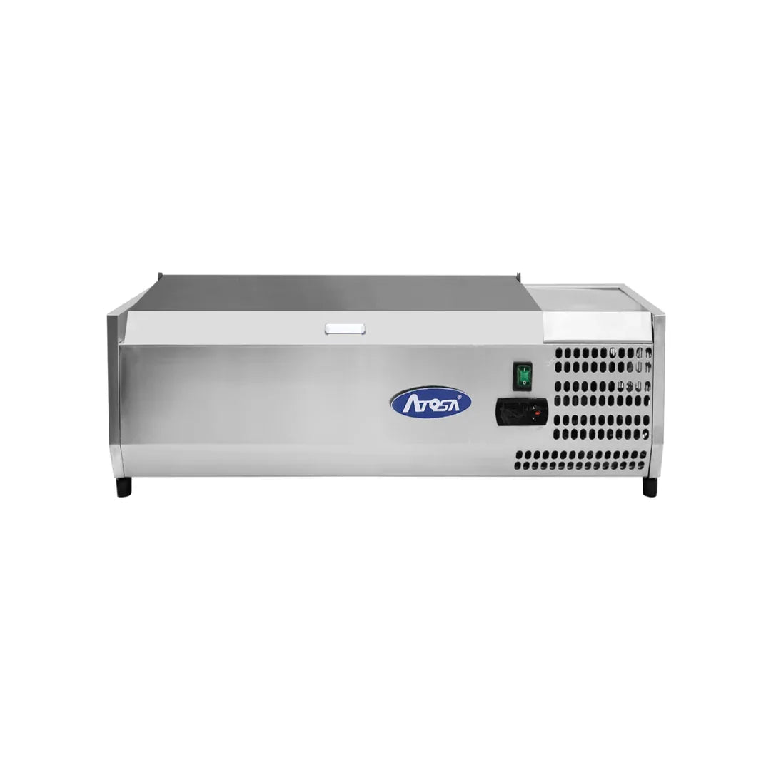Vitrine à ingrédient réfrigérée à poser couvercle inox 4 GN 1/3 ATOSA ESL3881GR-S vue 1 - Usine CHR