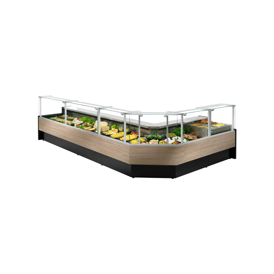 Vitrine bain-marie professionnelle PORTHOS pour le maintien au chaud en self-service