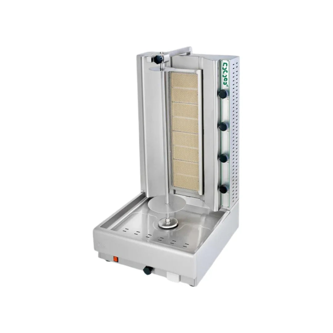 Machine à kebab gaz 5 zones 530x640x1150mm 17,5kW - VISVARDIS - Machine à kebab gaz