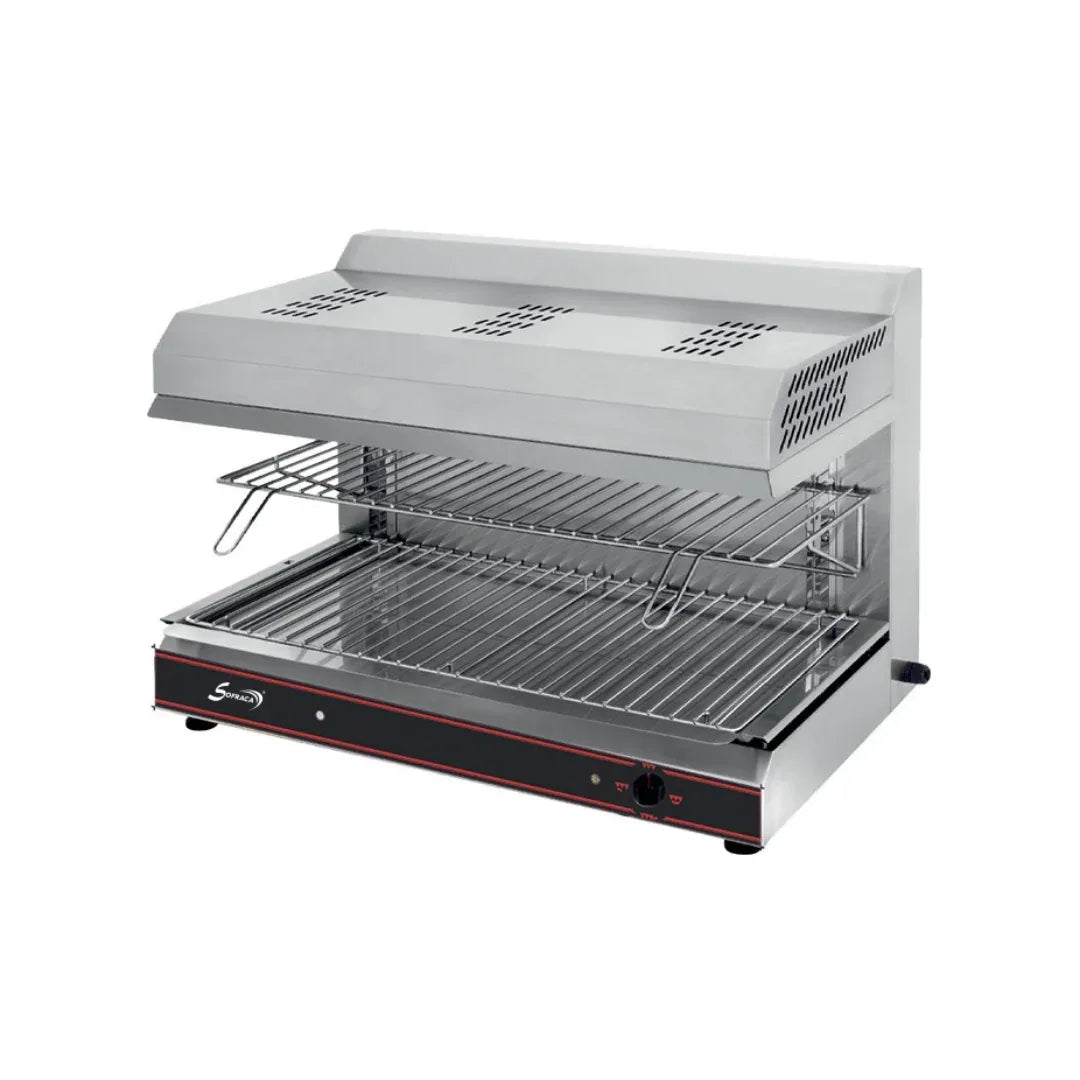 Salamandre électrique à plafond fixe - tube quartz infrarouge - 800x640x590mm - SOFRACA - Salamandre cuisine