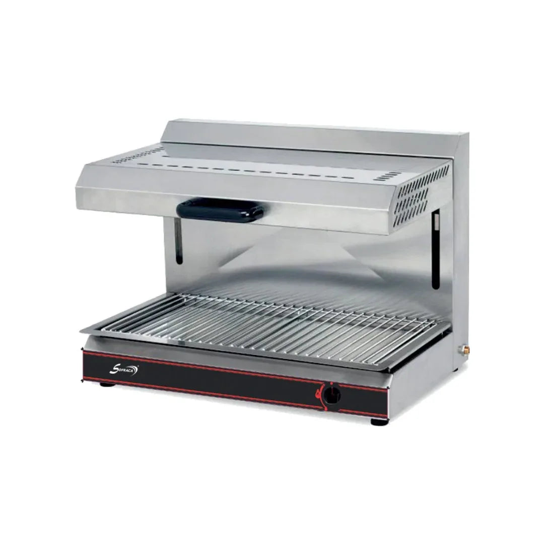 Salamandre à gaz à plafond mobile - Brûleurs infrarouges - 800x640x590mm - SOFRACA - Salamandre cuisine