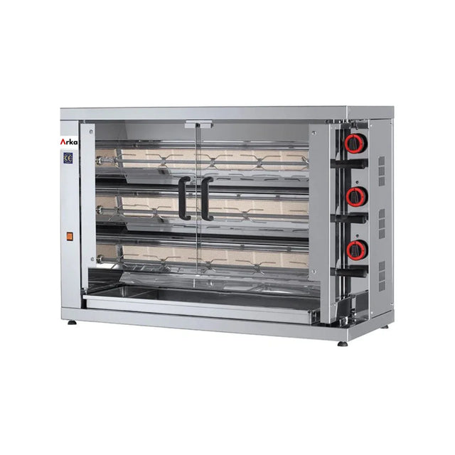 Rôtissoire à gaz 15/18 volailles à poser - ARKA - Rôtissoire à gaz