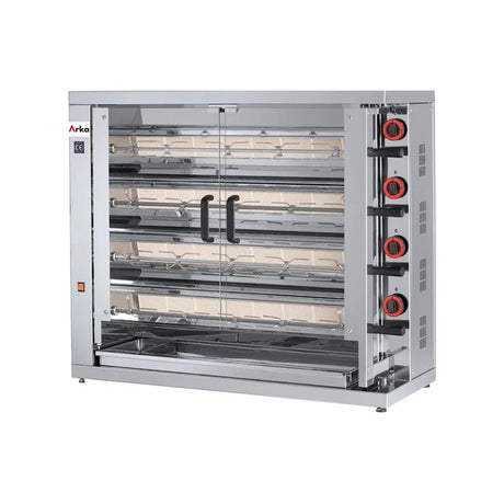 Rôtissoire à gaz 20/24 volailles à poser - ARKA - Rôtissoire à gaz